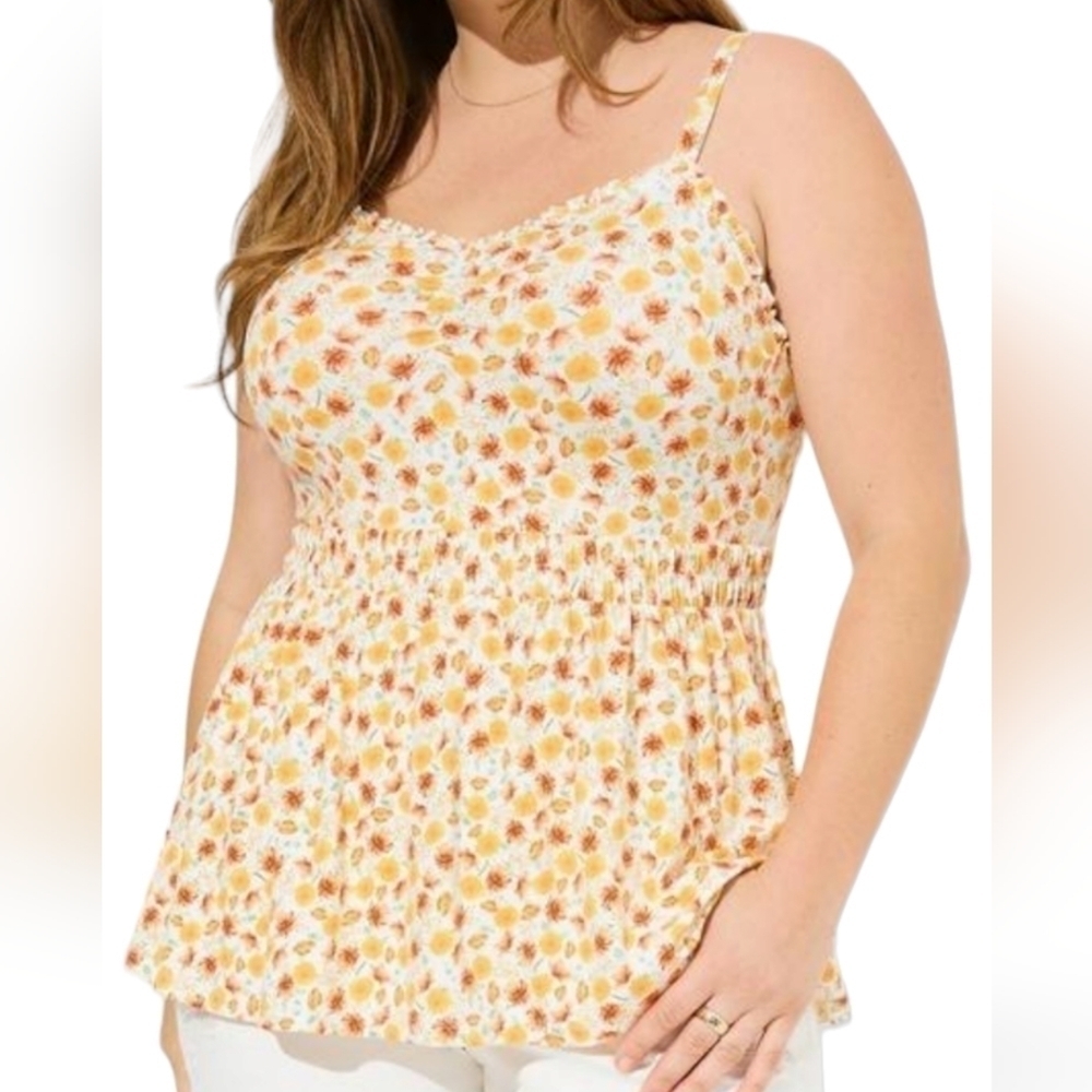 Torrid Super Soft Sweetheart Ruched Babydoll Top